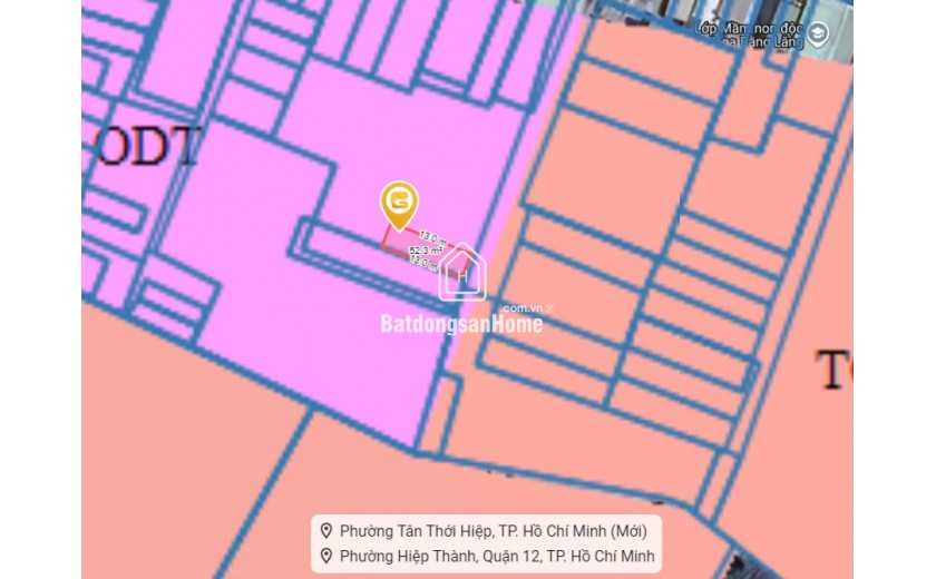 Đất HXH 54m2, Vuông – Hiệp Thành 13 Q12